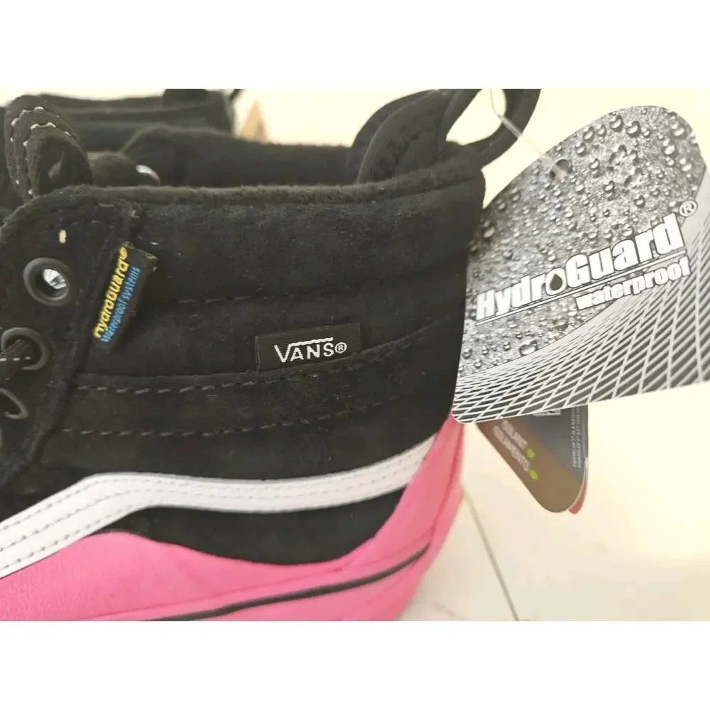 New! VANS SK8 Hi Dip MTE-2 Shoes Pink Black Suede Women's 9, Mens 7.5